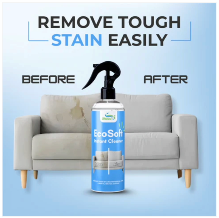 Ecosoft Upholstery Cleaner Tough on Stains. Safe on Fabric. Fresh Like New