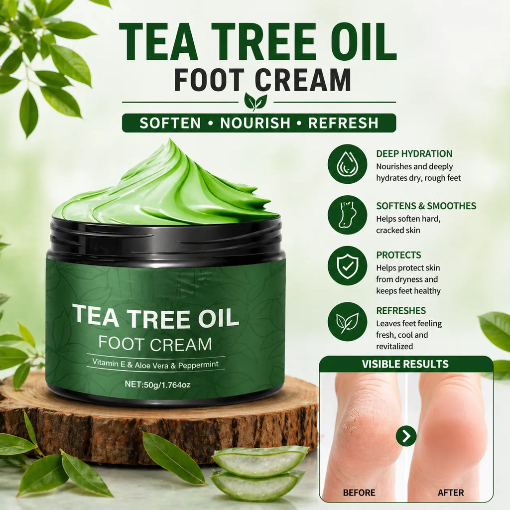 BUY 1 GET 1 FREE Cracked Heel Cream – Aloe Vera & Tea Tree