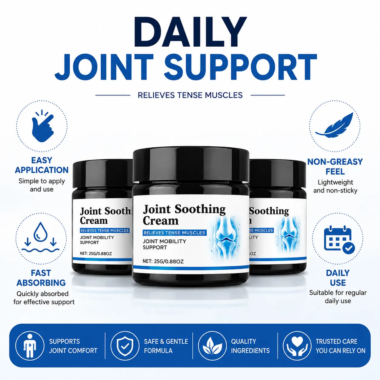 PACK OF 3 Joint Relief Cream – Back, Shoulder & Knee Support