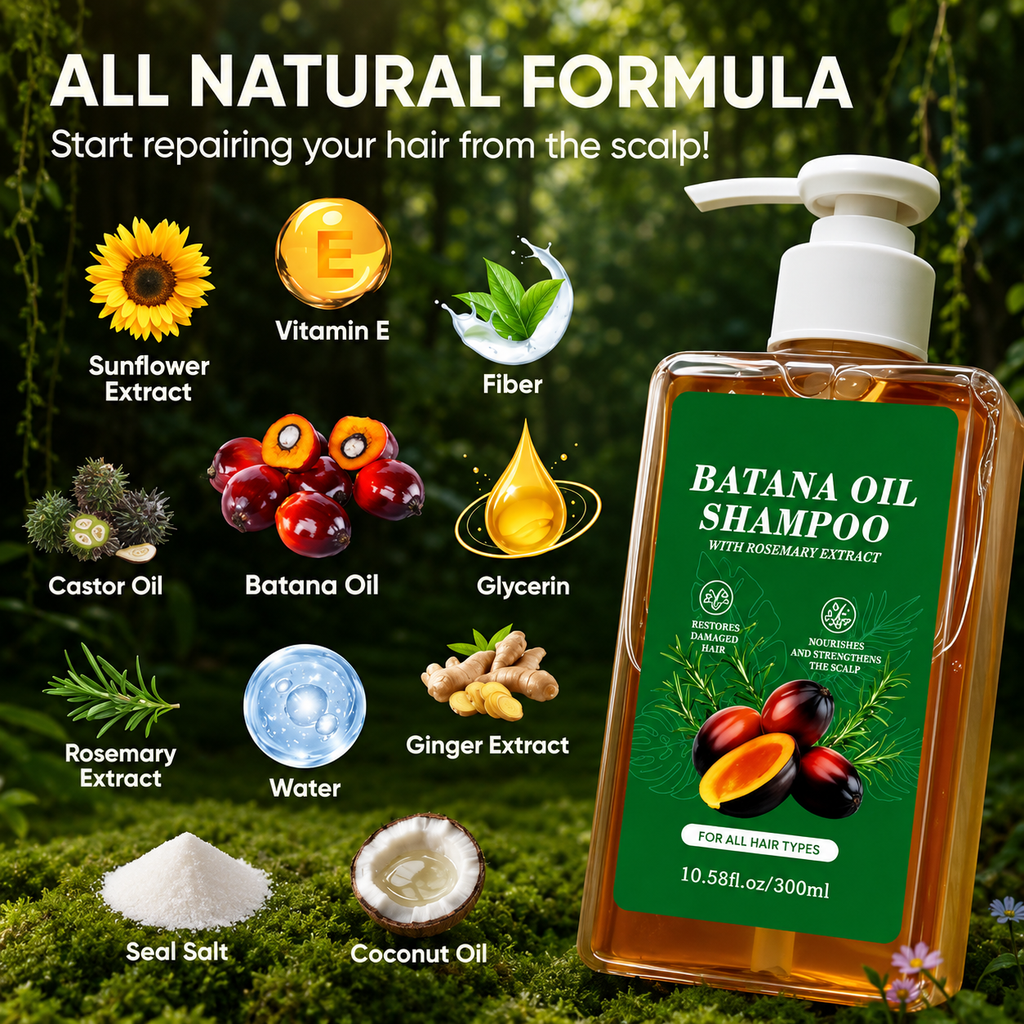 Batana Hair Oil Shampoo with Rosemary Extract (Pack of 2)