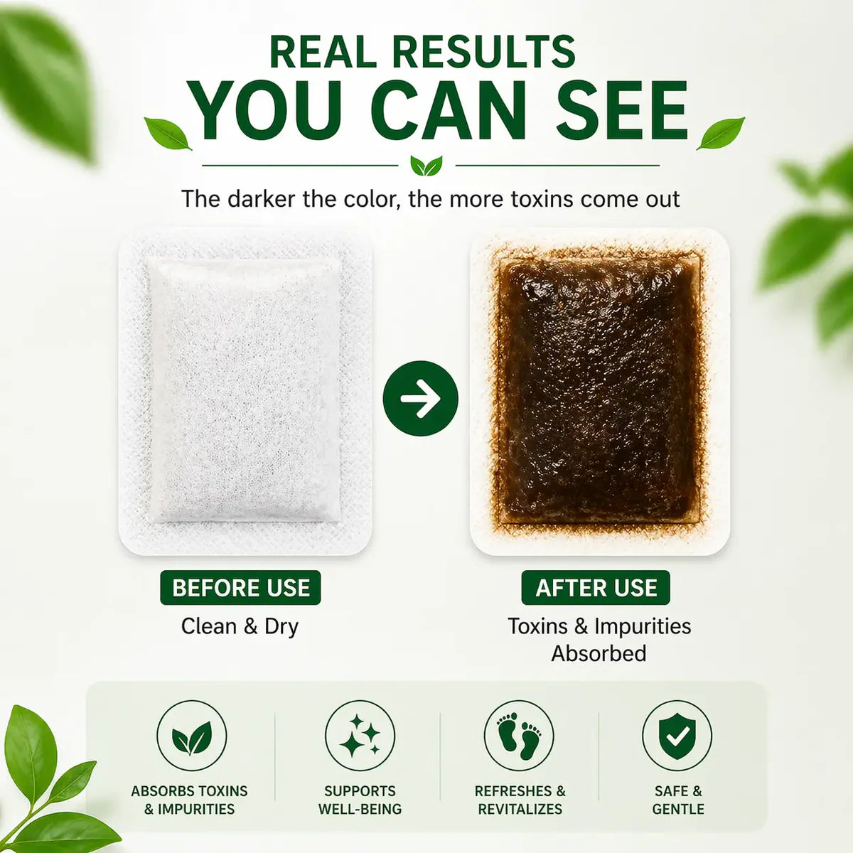 100% Herbal & Gentle Detox Foot Patches (Buy 1 Get 1 Free)