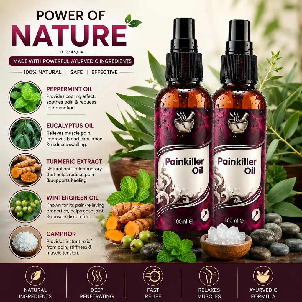 PACK OF 2 Pain Relief Massage Oil – Joint & Back Comfort