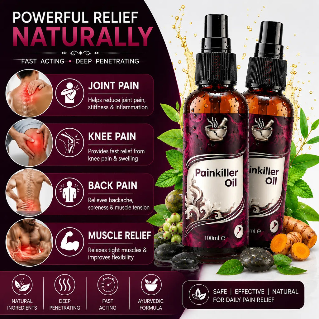 PACK OF 2 Pain Relief Massage Oil – Joint & Back Comfort