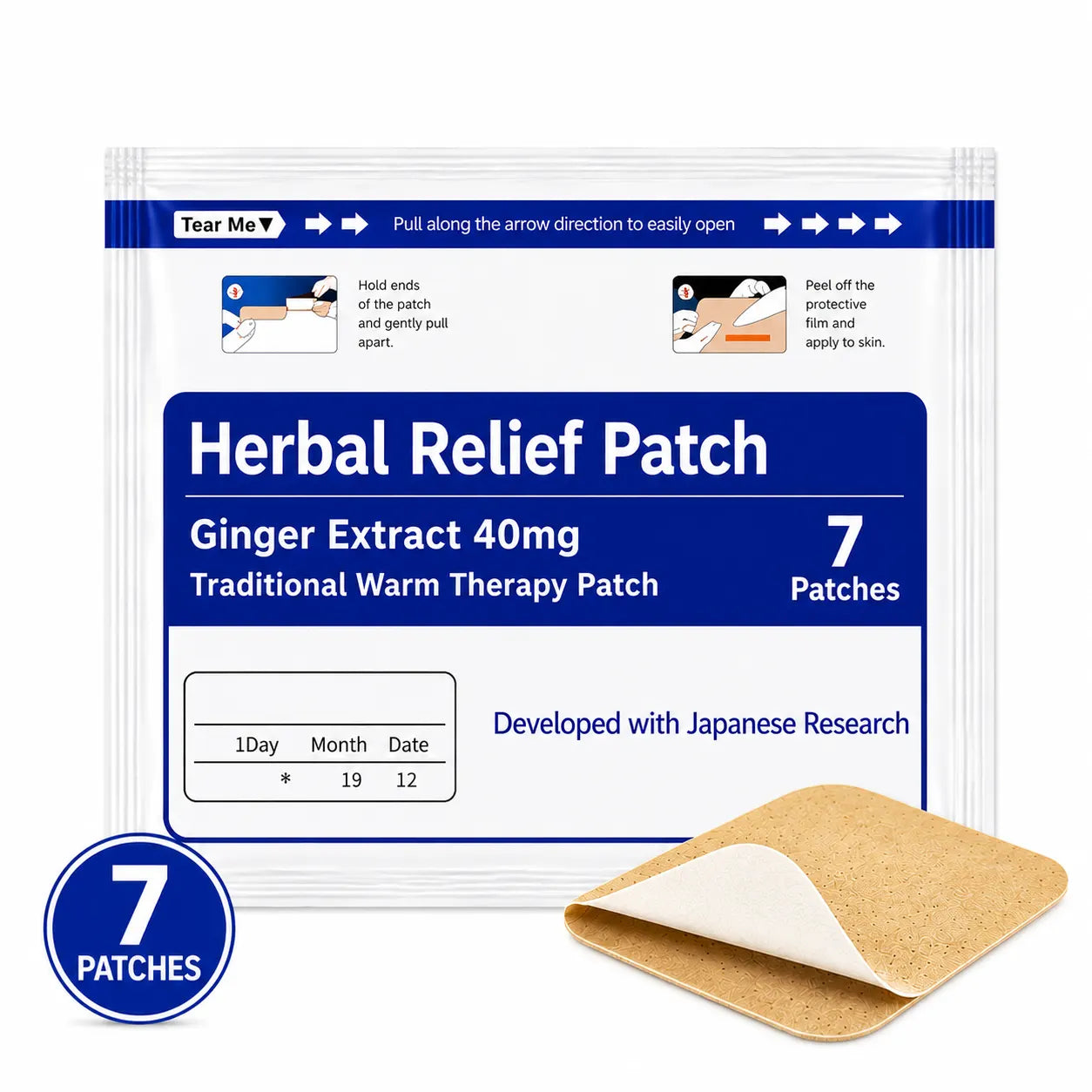 Herbal Pain Relief Patches – Knee, Back & Muscle Support