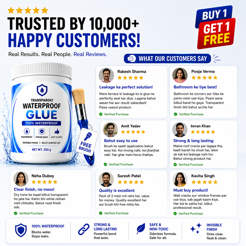 Transparent Waterproof Glue (Buy 1 Get 1 Free) + Free Brush